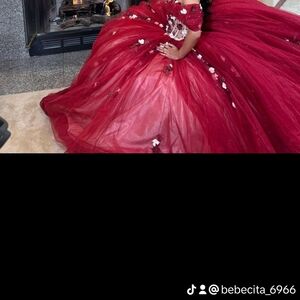 Elegant Red Quinceañera Dress